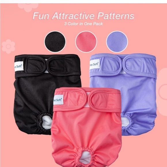 Pet Parents® Washable Dog Diapers (3pack) + Extenders 
NEW - Picture 2 of 6